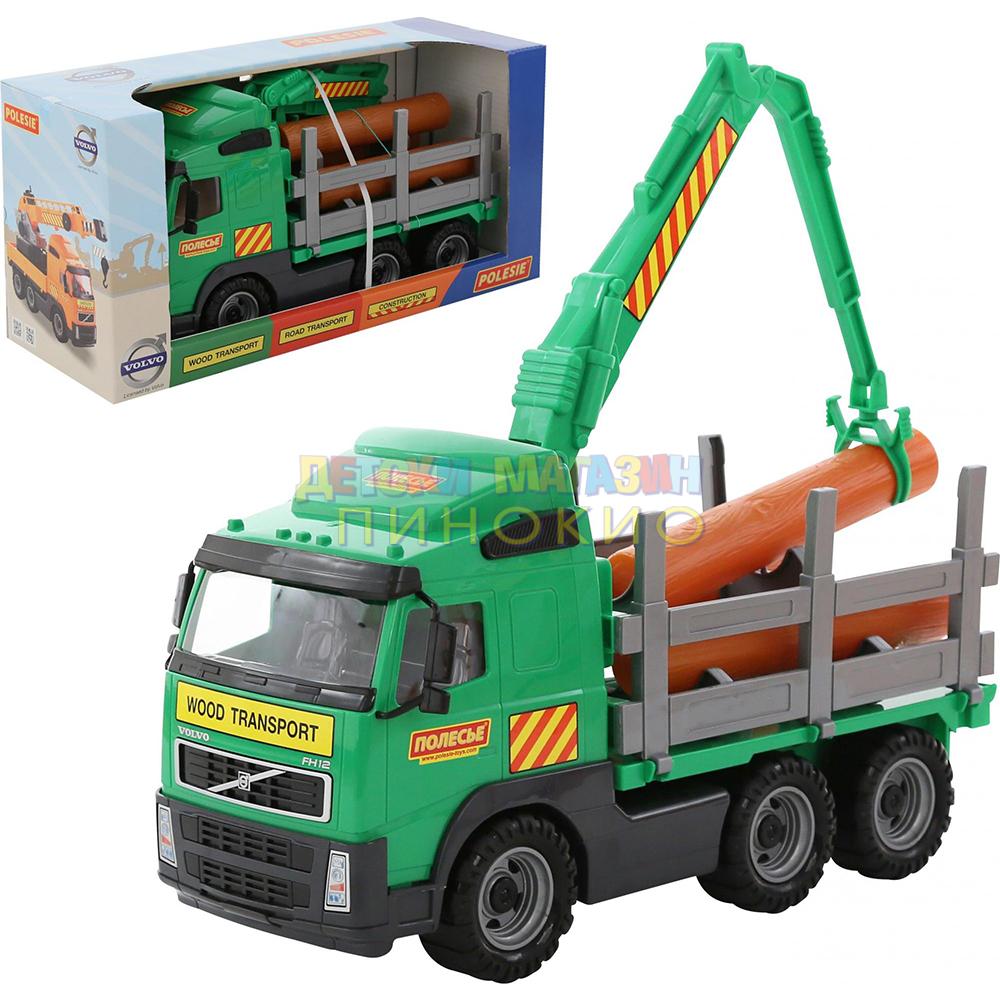 Камион с кран и дървени трупи - 9531 Polesie Toys