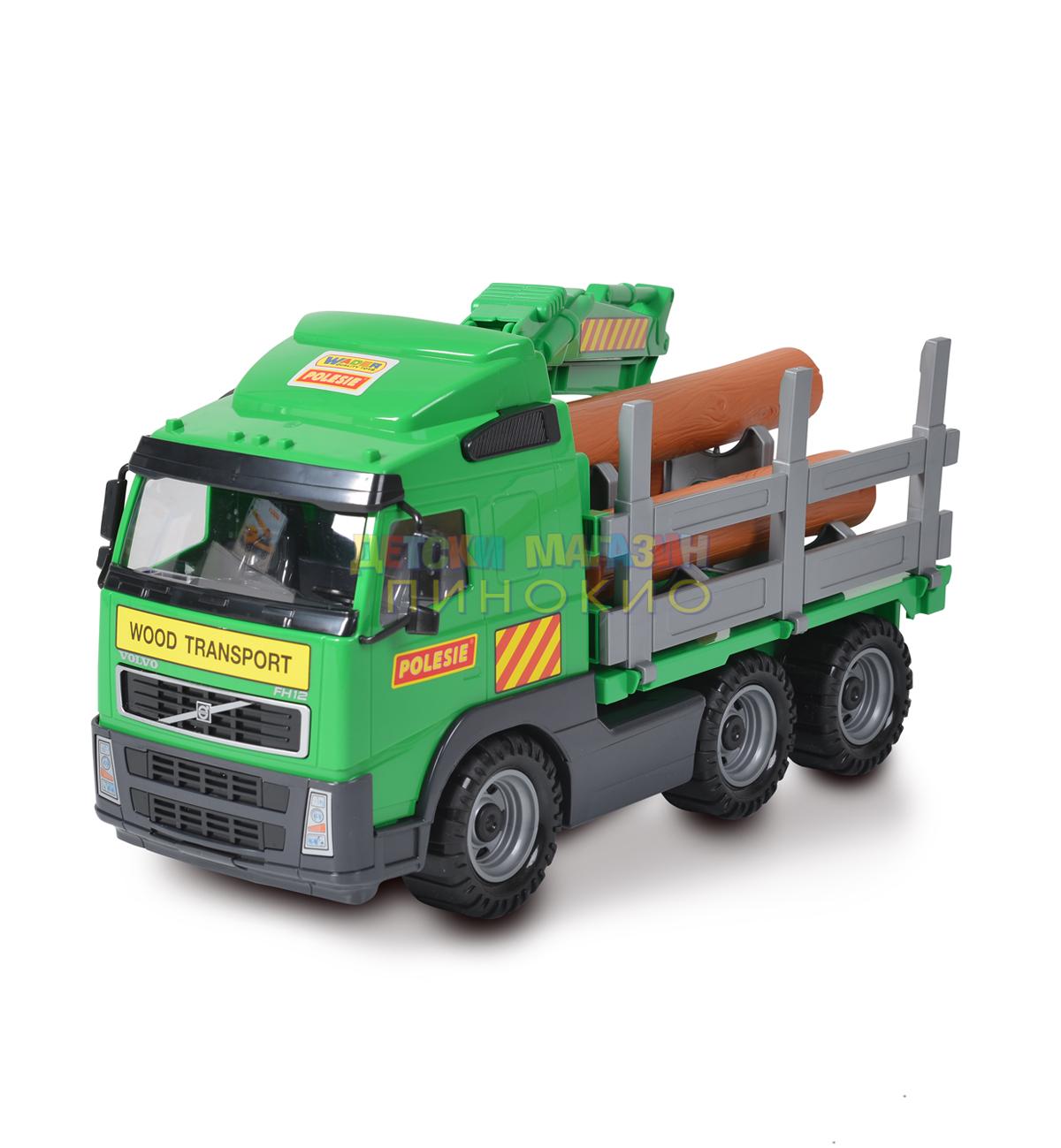 Камион с кран и дървени трупи - 9531 Polesie Toys - Image 3