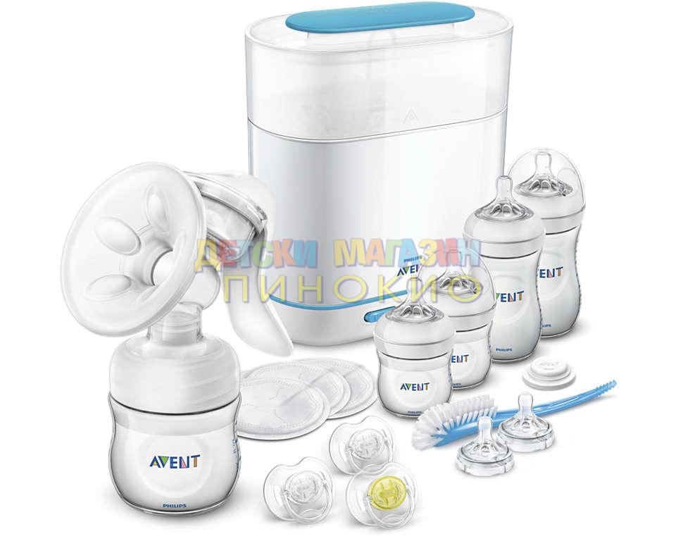 Комплект ръчна помпа за кърма със стерилизатор Philips Avent
