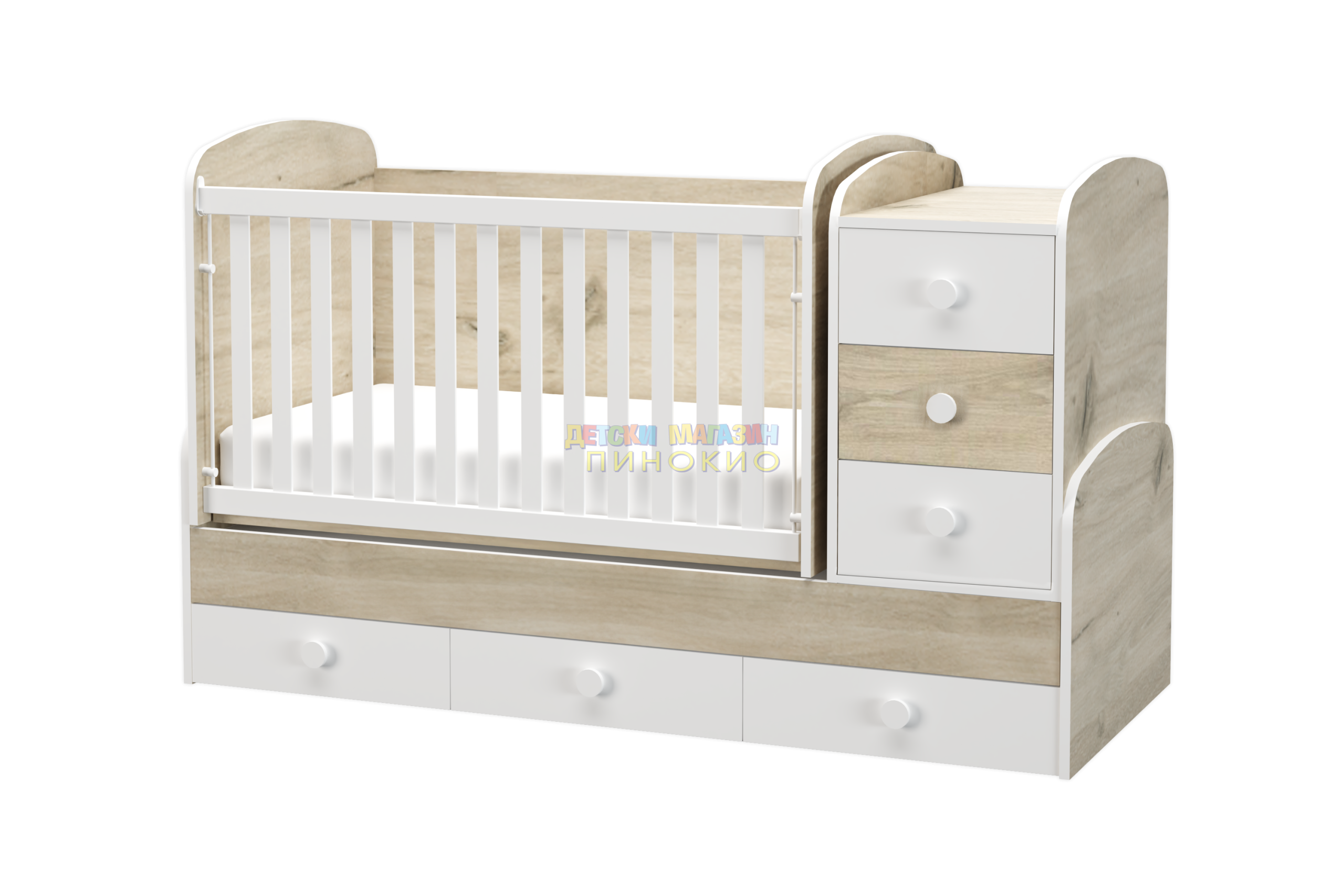 Дървена кошара Деси Макси 70 / 185 подвижна решетка DIZAIN BABY - Image 9