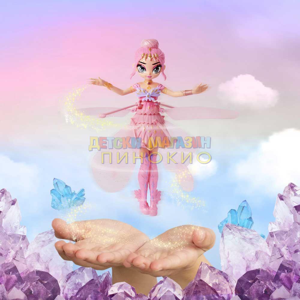 HATCHIMALS PIXIES Crystal Flyers Летяща фея розова Krystalina Rose 6059523 - Image 7