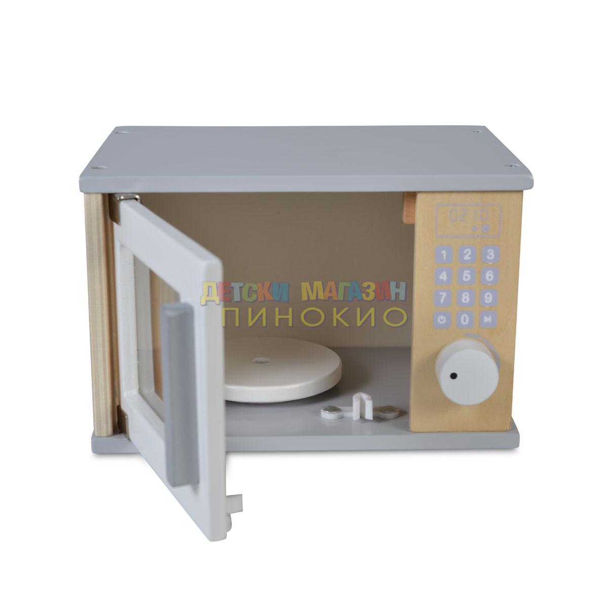 ДЪРВЕНА МИКРОВЪЛНОВА ПЕЧКА 4332 Moni Toys