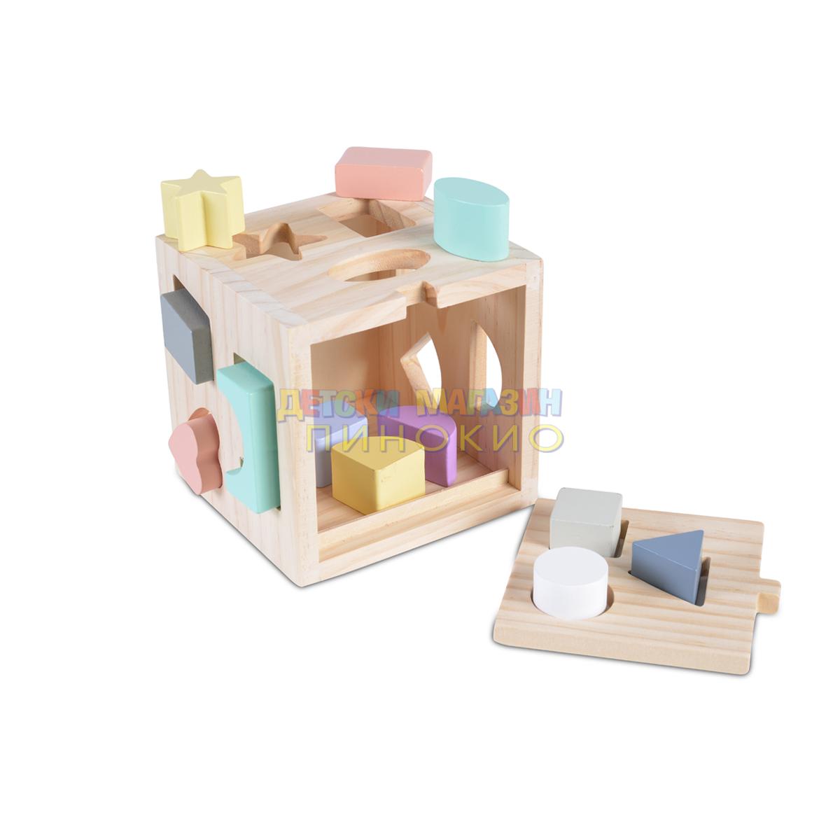 ДЪРВЕН СОРТЕР КУБ 15СМ 2540 Moni Toys
