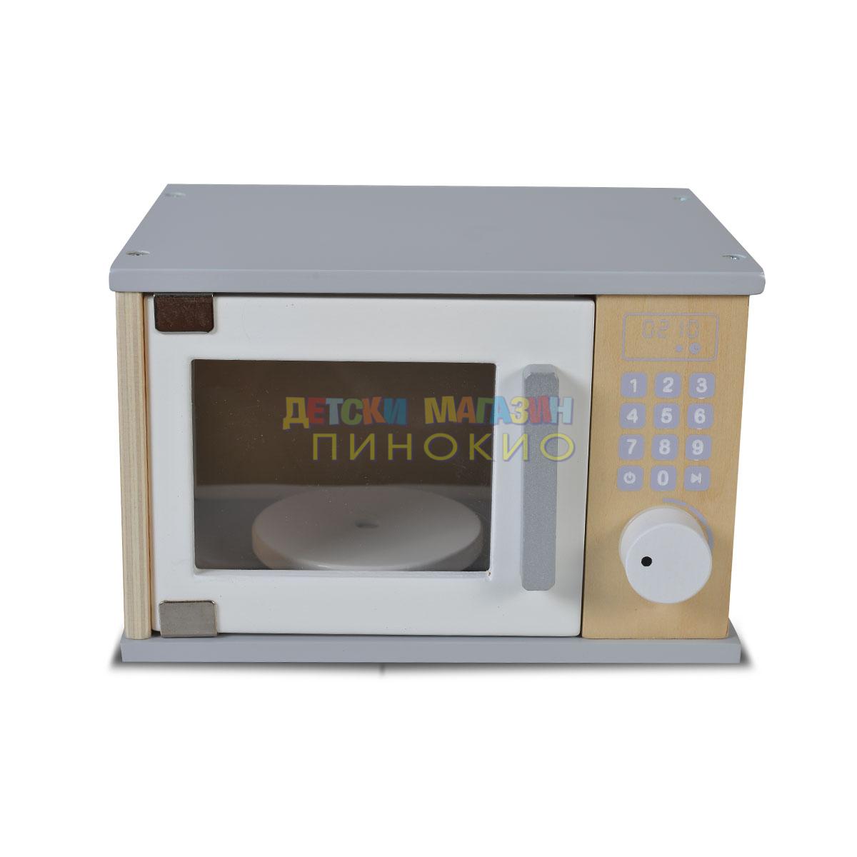 ДЪРВЕНА МИКРОВЪЛНОВА ПЕЧКА 4332 Moni Toys - Image 8