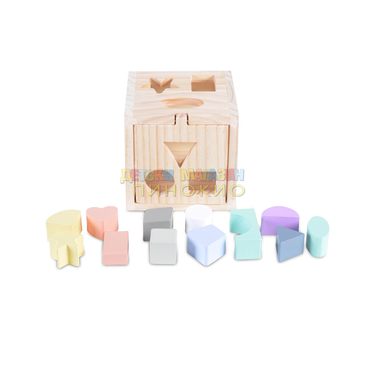 ДЪРВЕН СОРТЕР КУБ 15СМ 2540 Moni Toys - Image 4