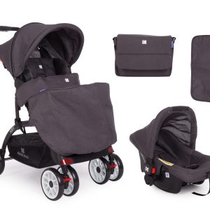 Комбинирана количка 2 в 1 Airy Dark Grey KIKKABOO
