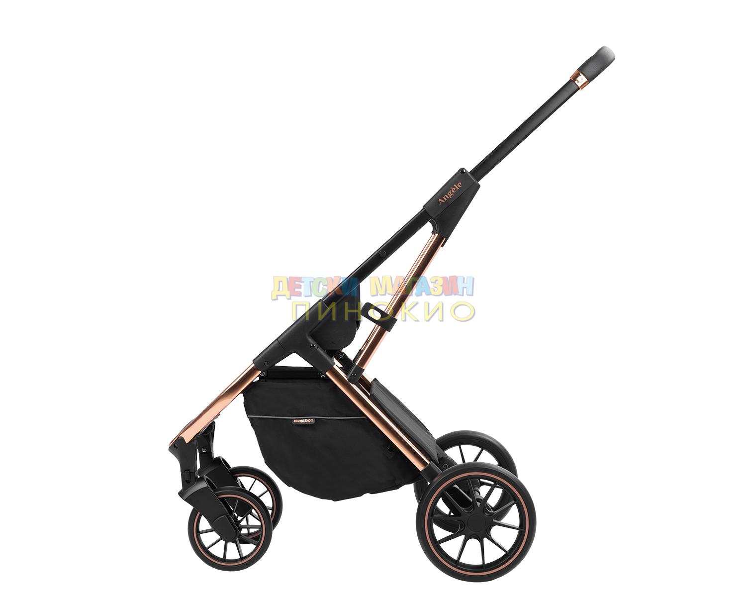 Комбинирана количка 3 в 1 Angele Chrome Black KIKKABOO - Image 23