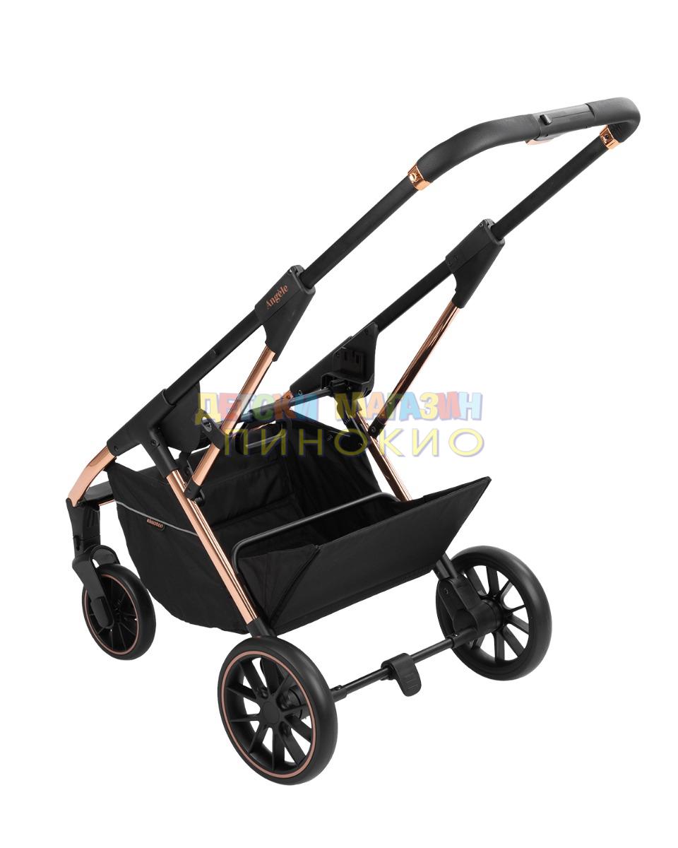 Комбинирана количка 3 в 1 Angele Chrome Black KIKKABOO - Image 26