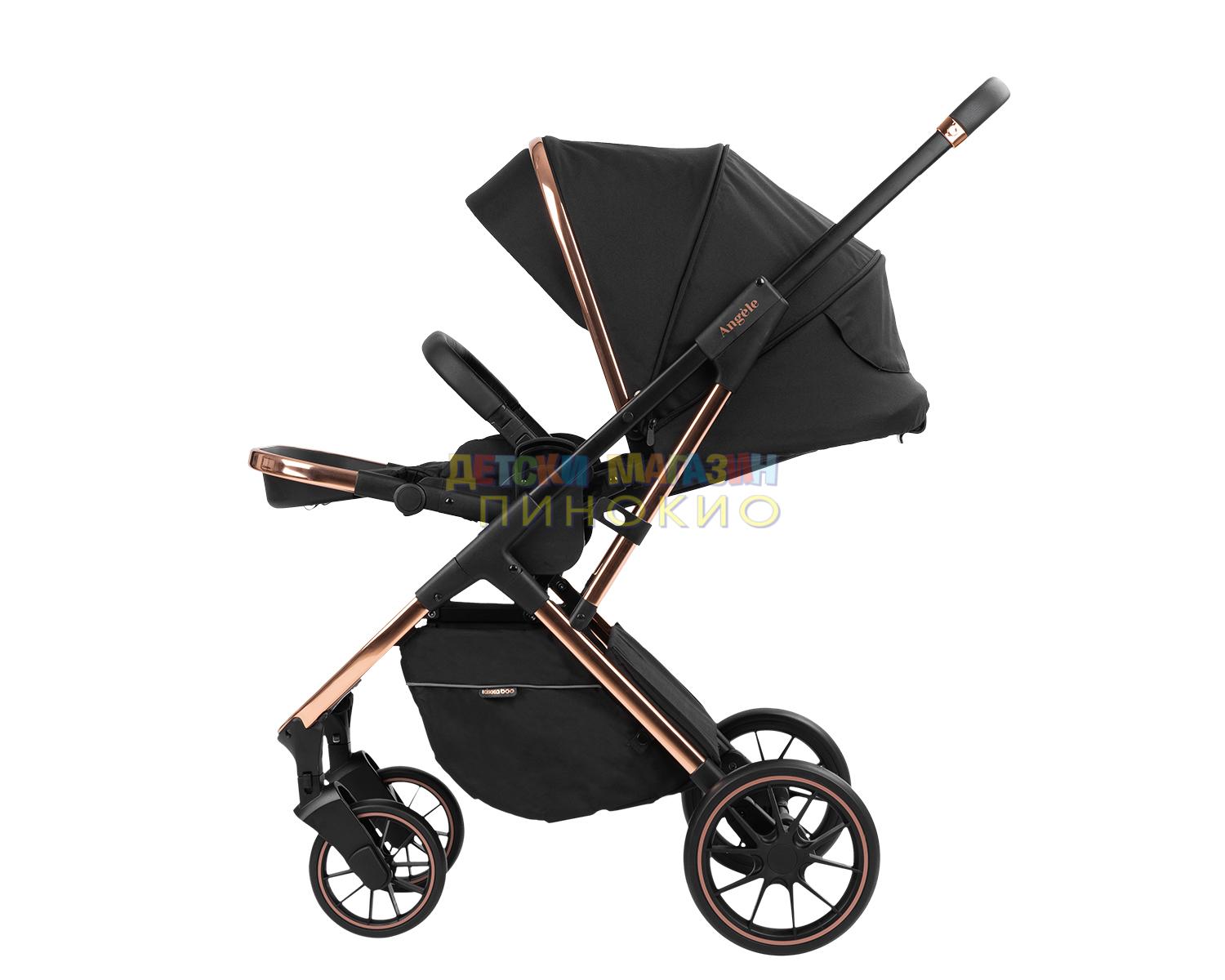 Комбинирана количка 3 в 1 Angele Chrome Black KIKKABOO - Image 8