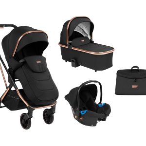 Комбинирана количка 3 в 1 Angele Chrome Black KIKKABOO