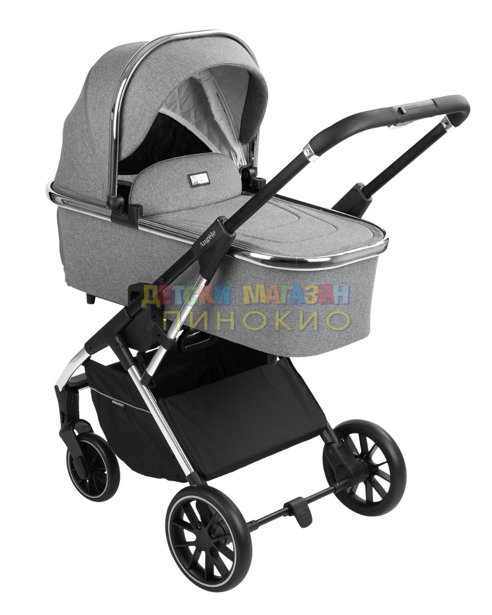 Комбинирана количка 3 в 1 Angele Chrome Grey KIKKABOO - Image 13