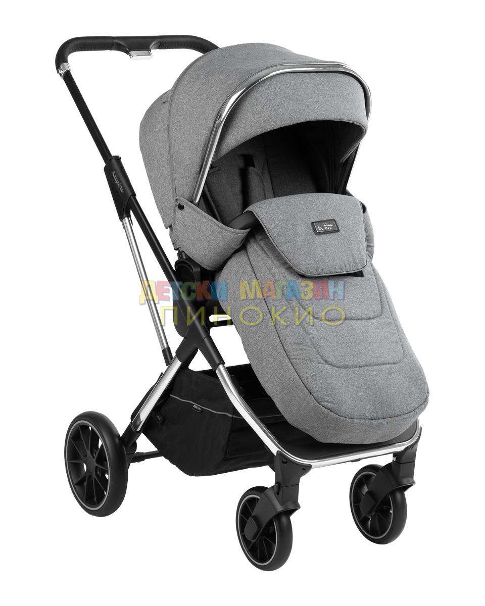 Комбинирана количка 3 в 1 Angele Chrome Grey KIKKABOO - Image 3