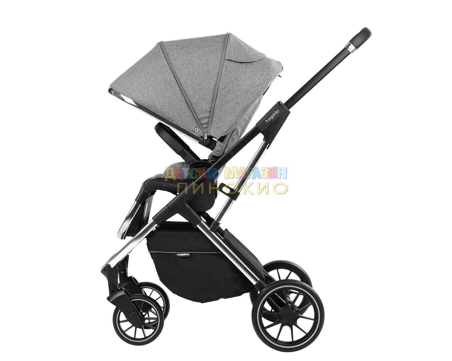 Комбинирана количка 3 в 1 Angele Chrome Grey KIKKABOO - Image 9