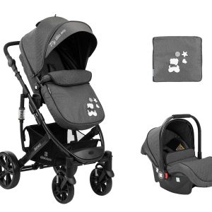 Комбинирана количка 3 в 1 Beloved Dark Grey KIKKABOO