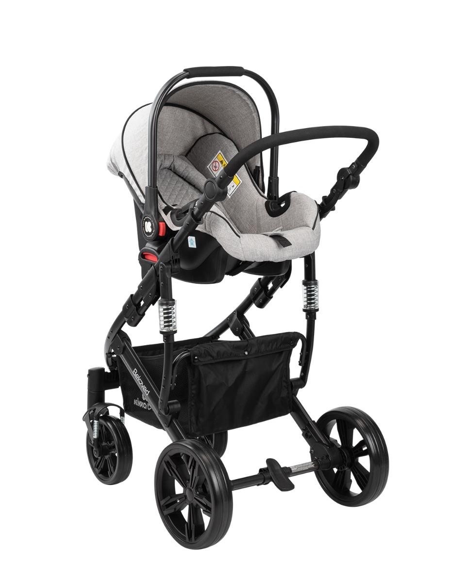 Комбинирана количка 3 в 1 Beloved Light Grey KIKKABOO - Image 11