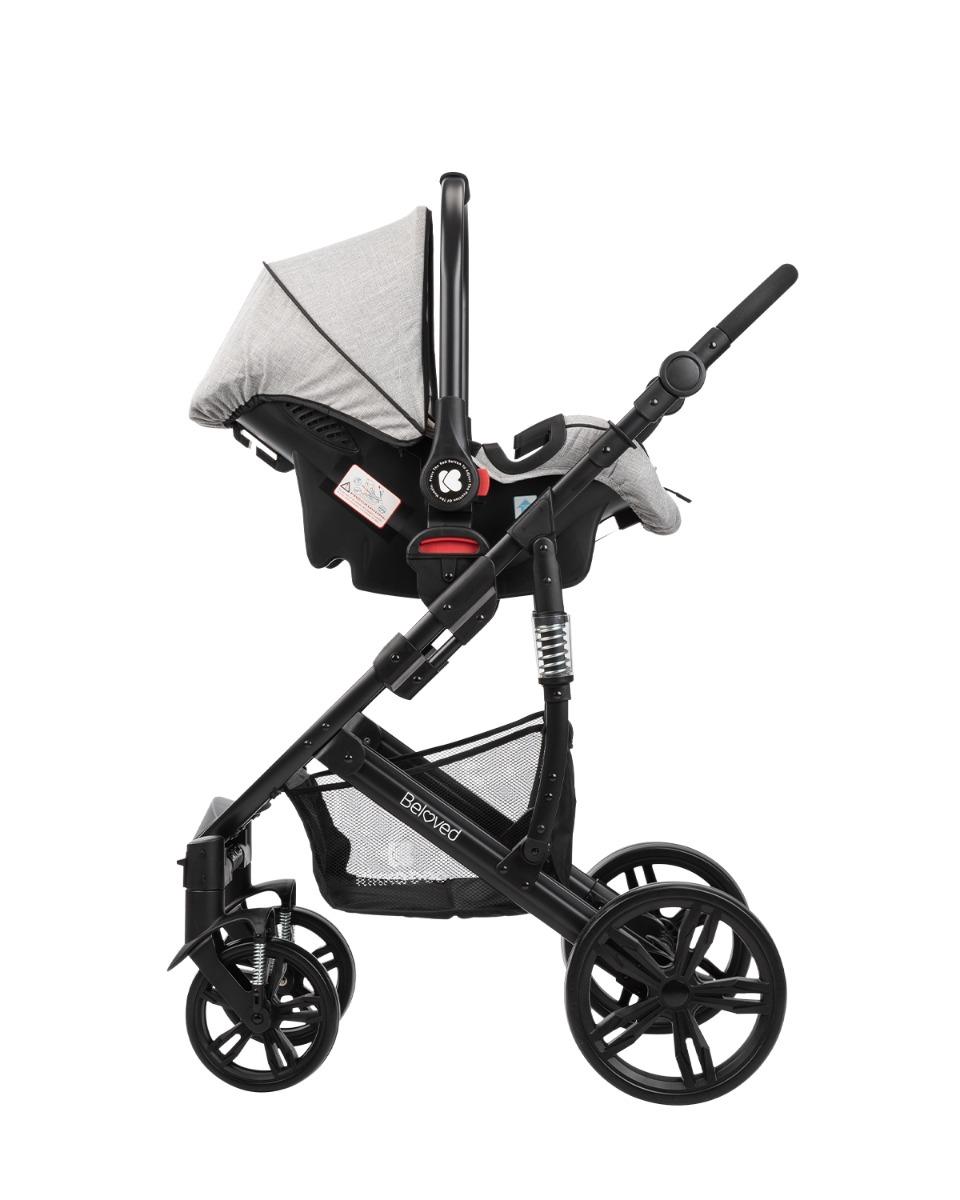 Комбинирана количка 3 в 1 Beloved Light Grey KIKKABOO - Image 9