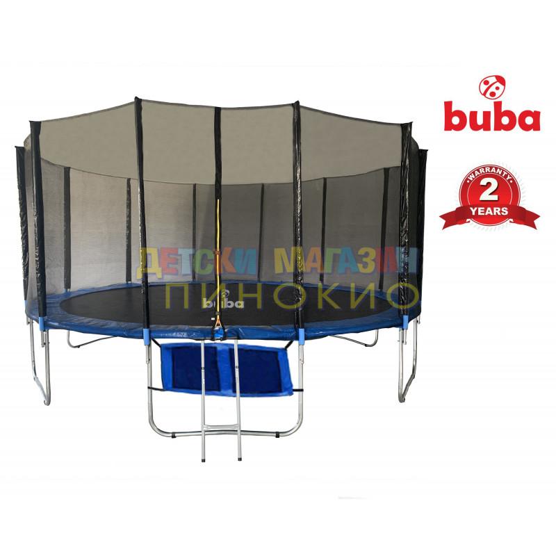 Детски батут 16FT (488 см) с мрежа и стълба Buba