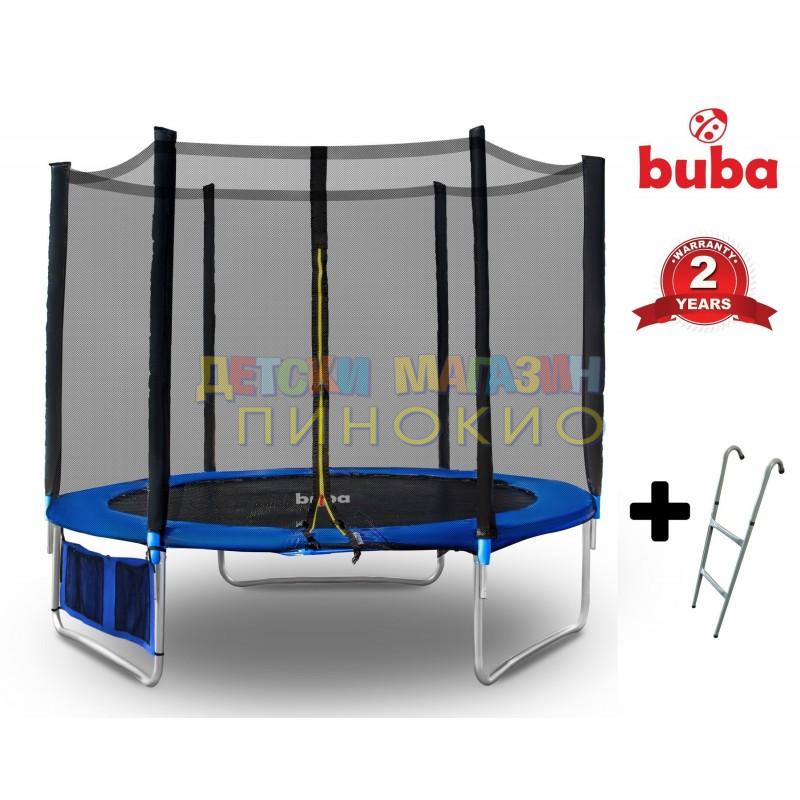 Детски батут 6FT (183 см) с мрежа и стълба Buba