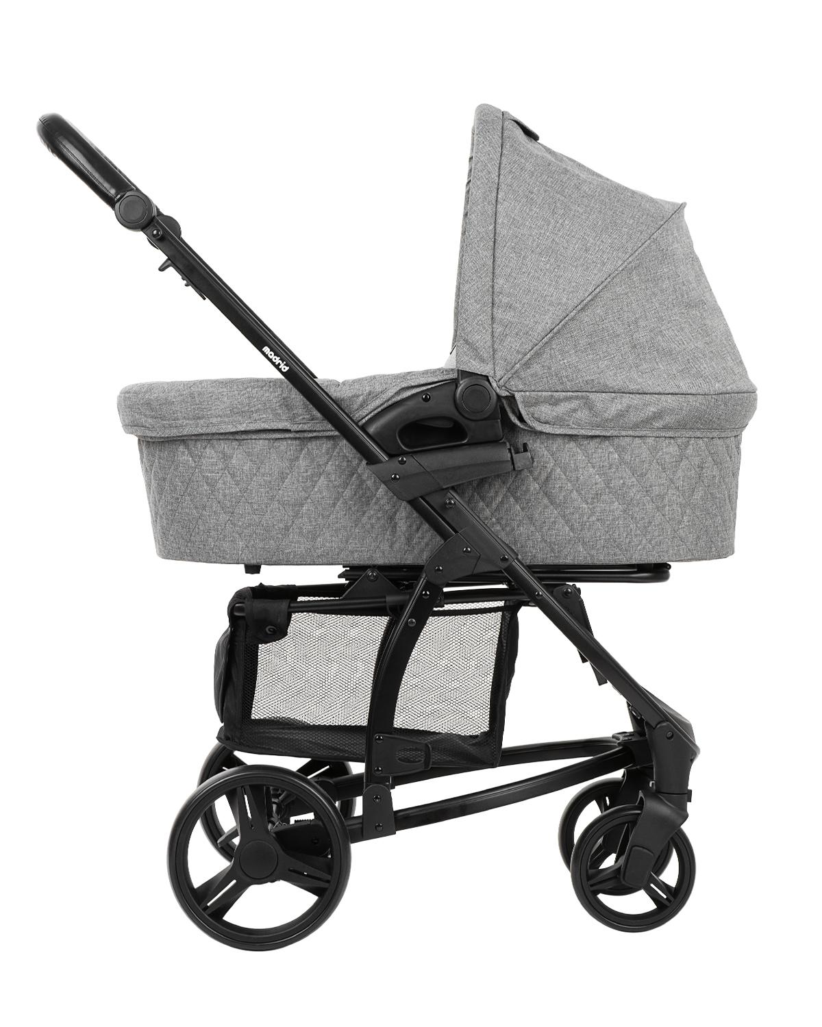 Комбинирана количка 3 в 1 Madrid Dark Grey Melange 2020 - Image 9