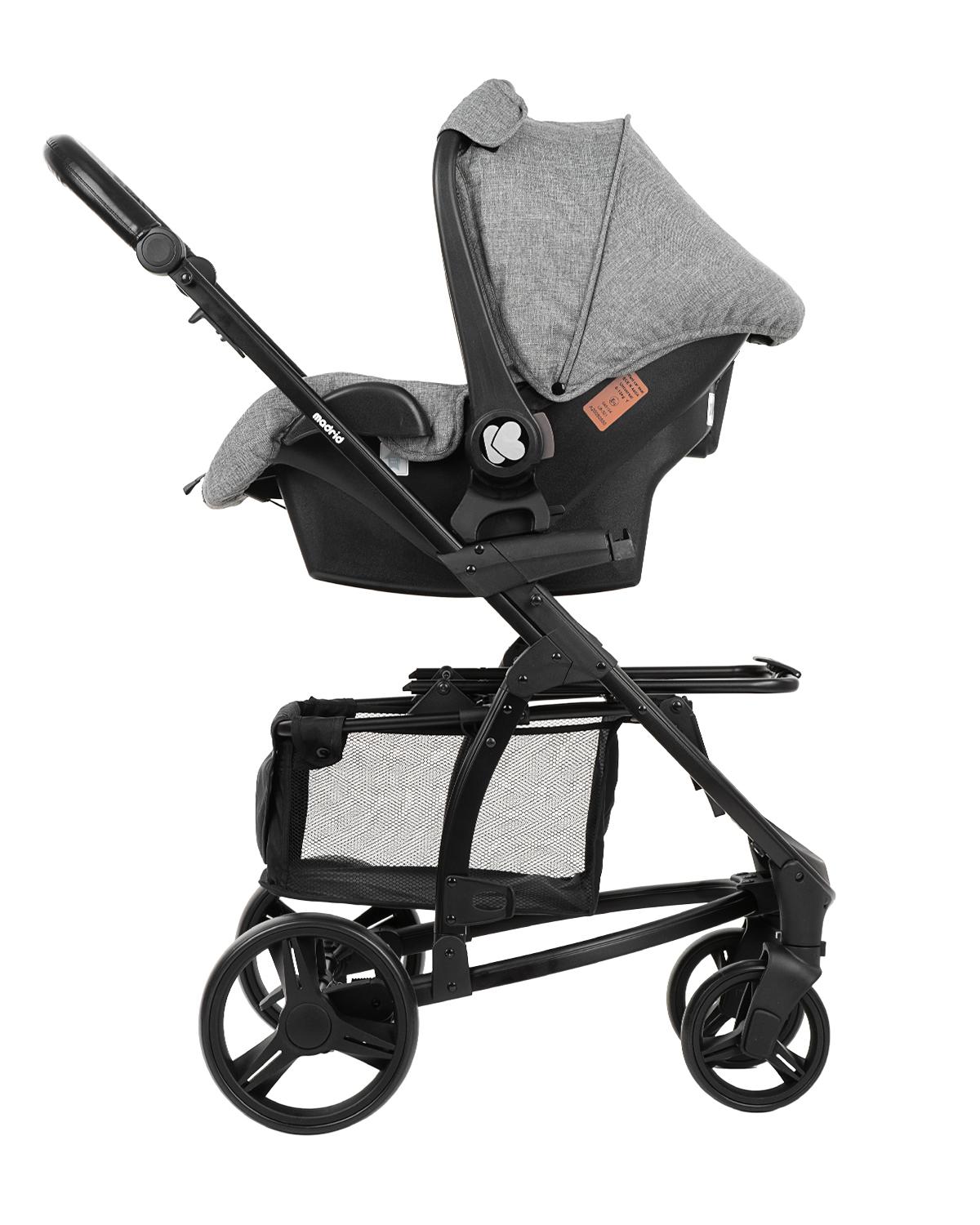 Комбинирана количка 3 в 1 Madrid Dark Grey Melange 2020 - Image 10