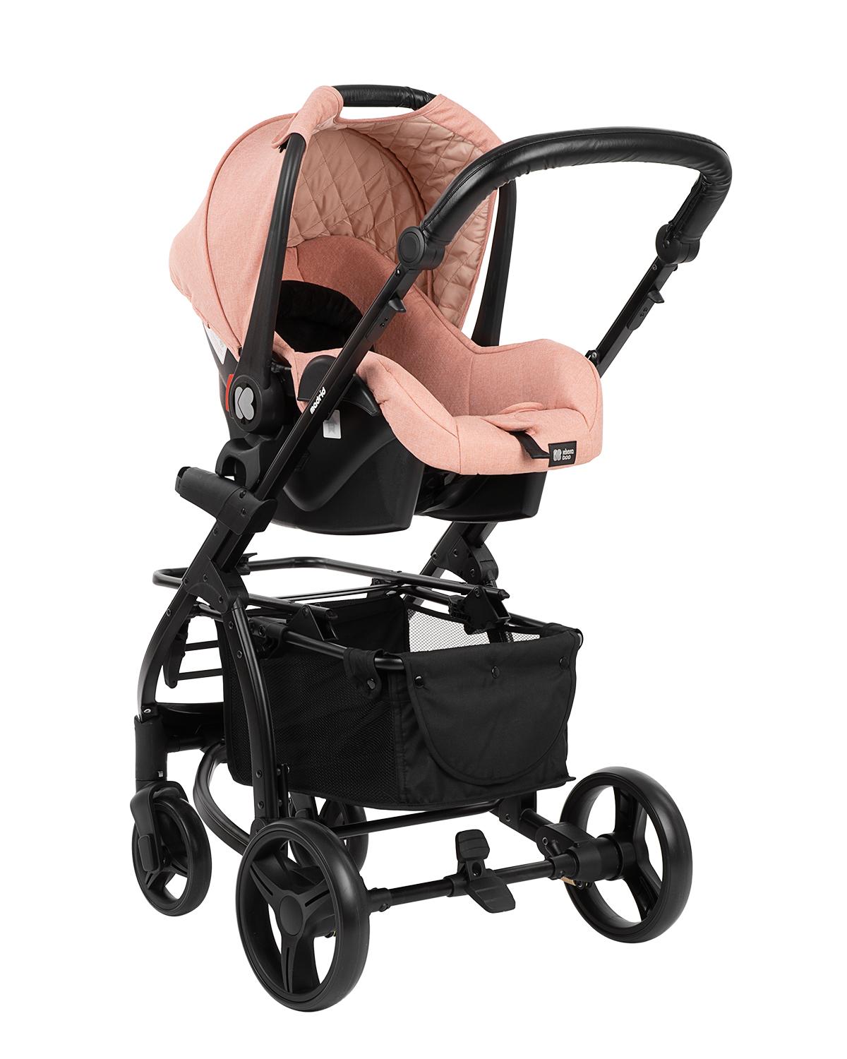 Комбинирана количка 3 в 1 Madrid Pink Melange 2020 KIKKABOO - Image 6