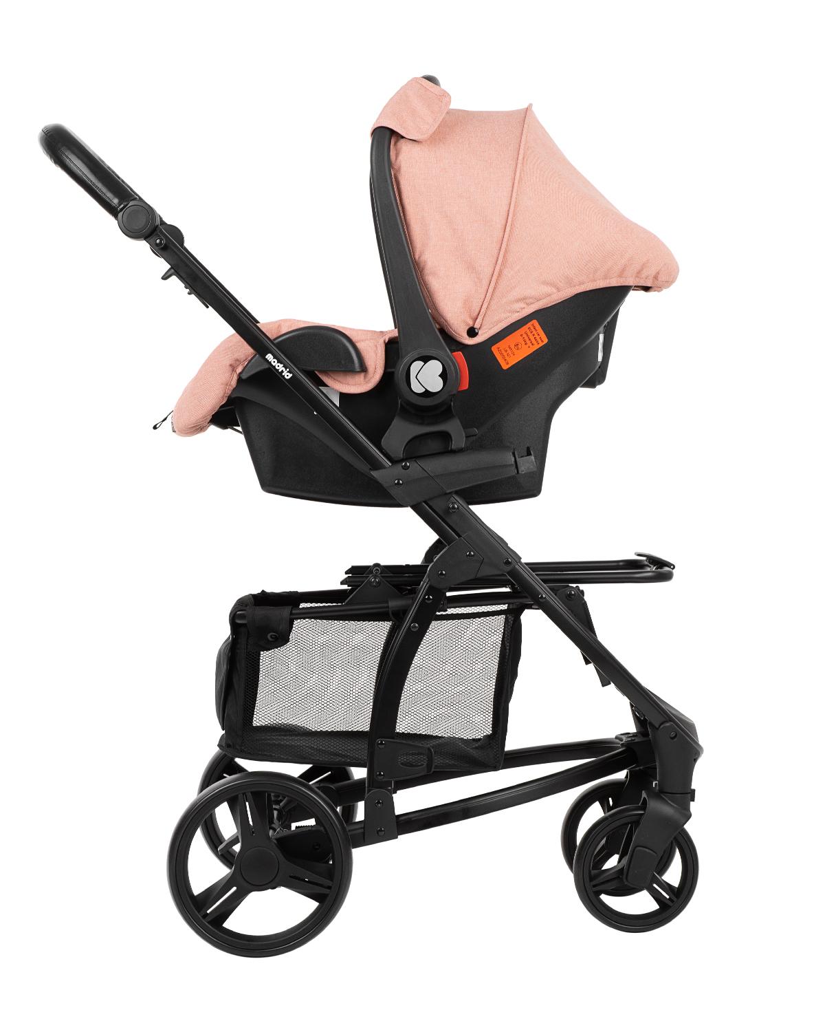 Комбинирана количка 3 в 1 Madrid Pink Melange 2020 KIKKABOO - Image 15