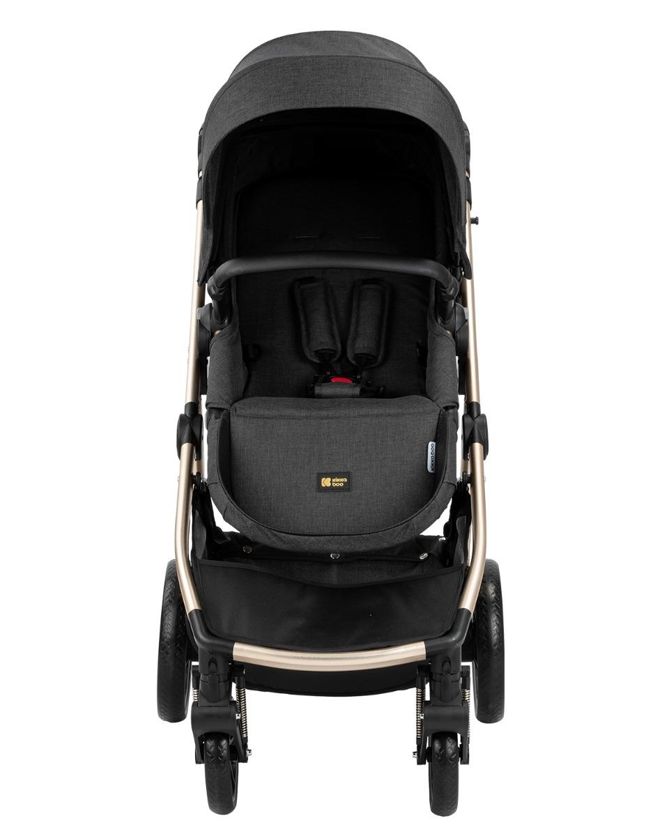 Комбинирана количка 3 в 1 Ugo Black Melange 2020 KIKKABOO - Image 12