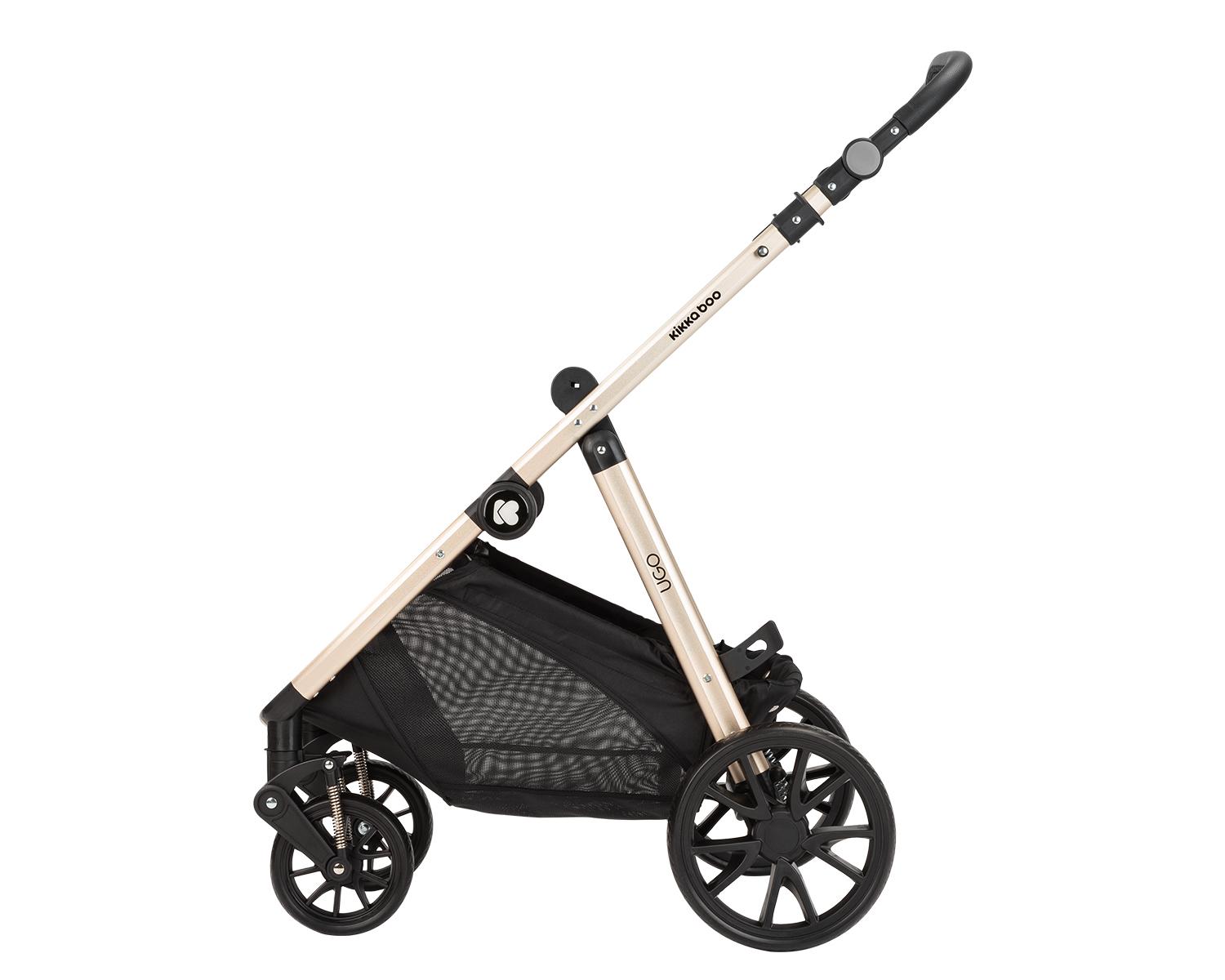 Комбинирана количка 3 в 1 Ugo Black Melange 2020 KIKKABOO - Image 14