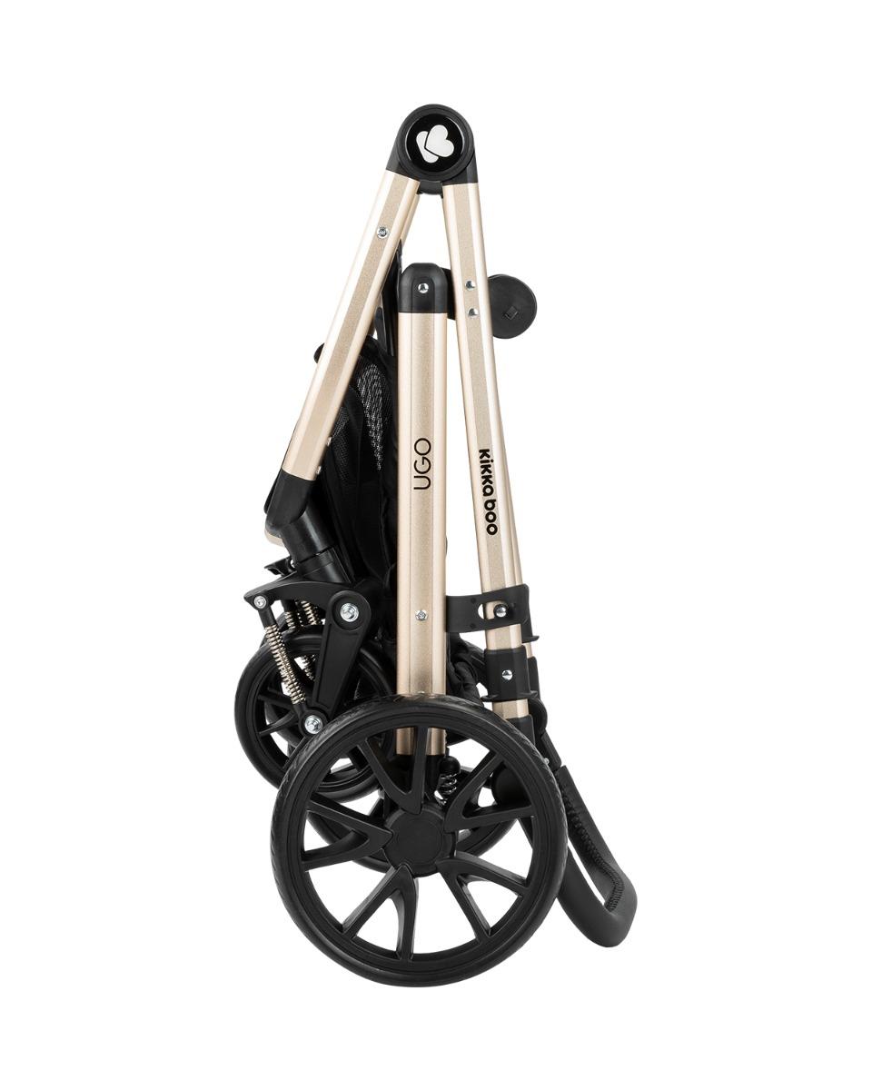 Комбинирана количка 3 в 1 Ugo Black Melange 2020 KIKKABOO - Image 15