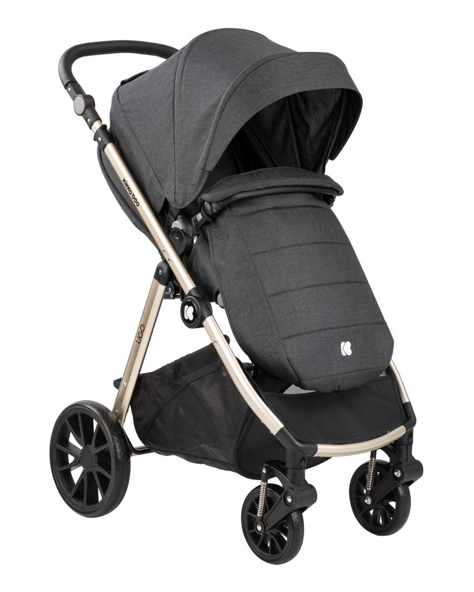 Комбинирана количка 3 в 1 Ugo Black Melange 2020 KIKKABOO - Image 3