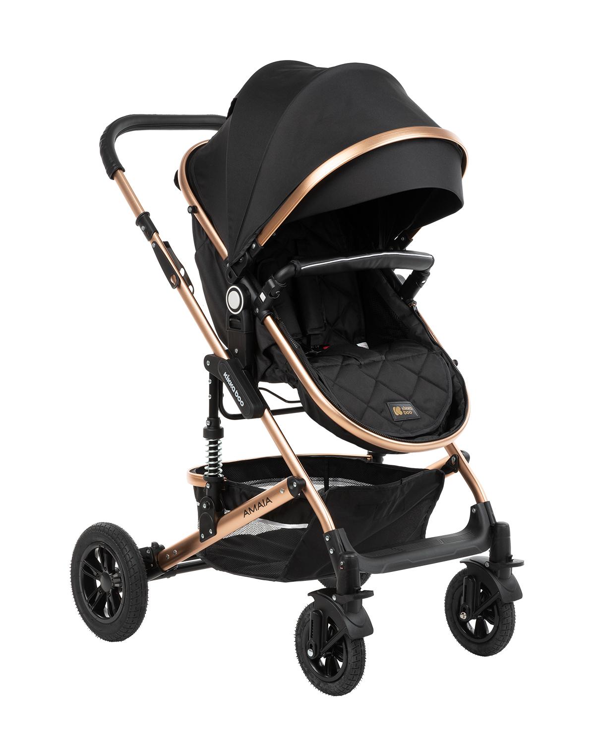 Комбинирана количка 3 в 1 с трансф.седалка Amaia All Black KIKKABOO - Image 3
