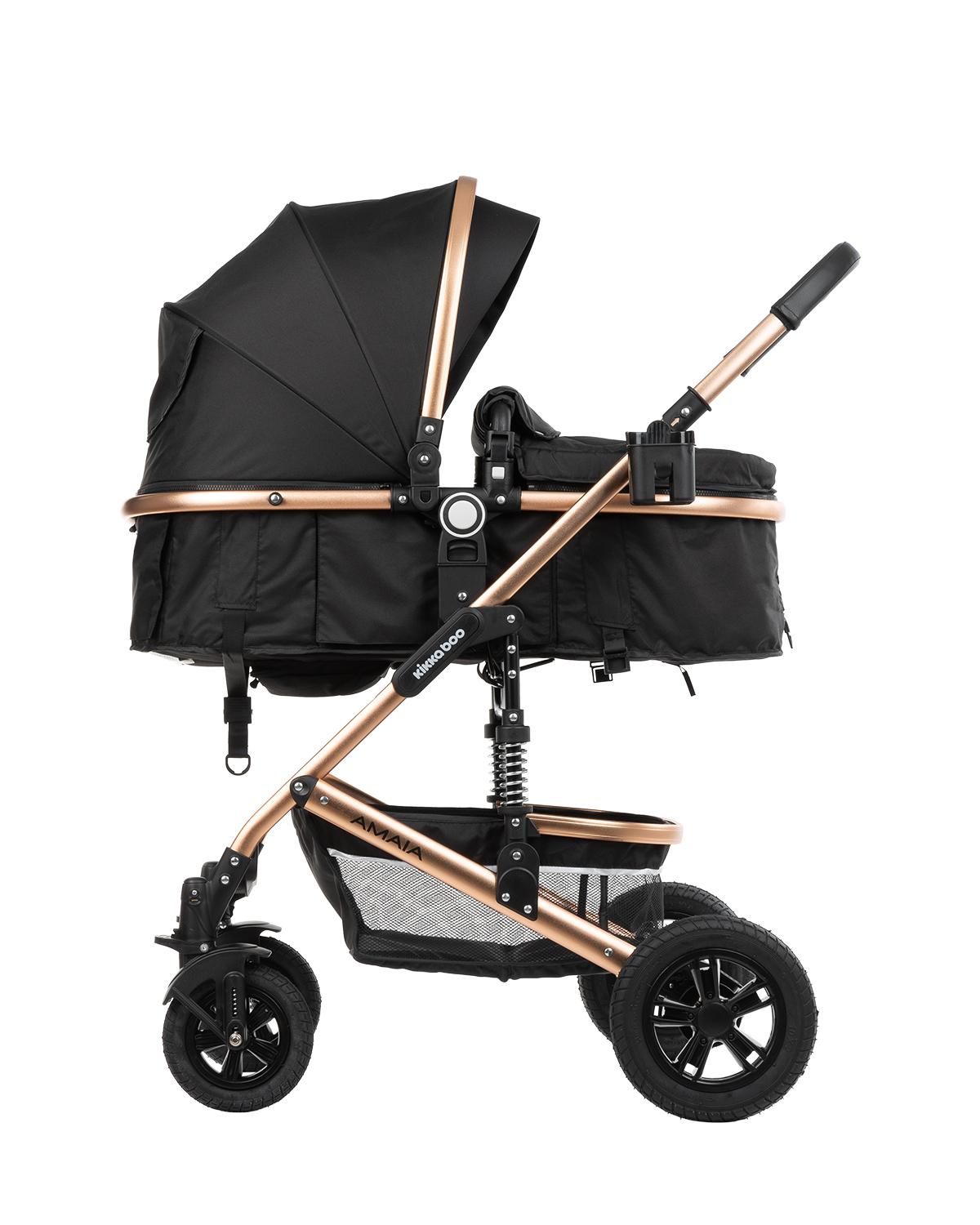 Комбинирана количка 3 в 1 с трансф.седалка Amaia All Black KIKKABOO - Image 4