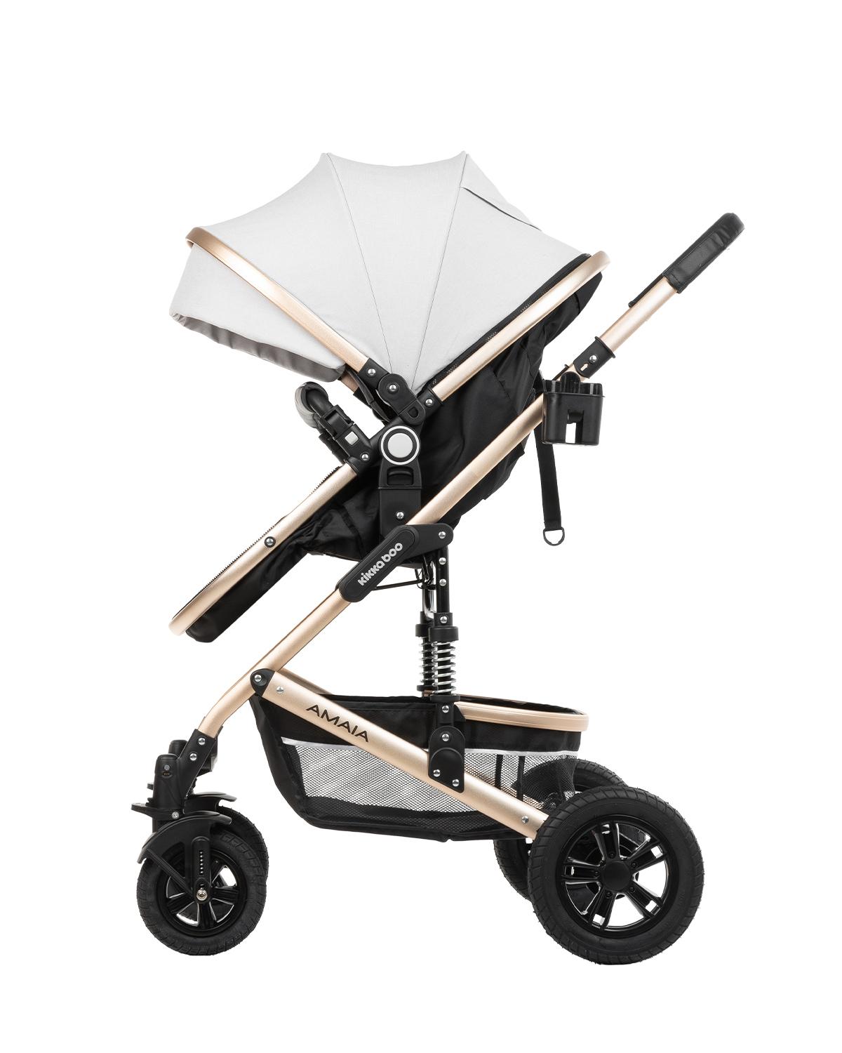 Комбинирана количка 3 в 1 с трансф.седалка Amaia Light Grey KIKKABOO - Image 7