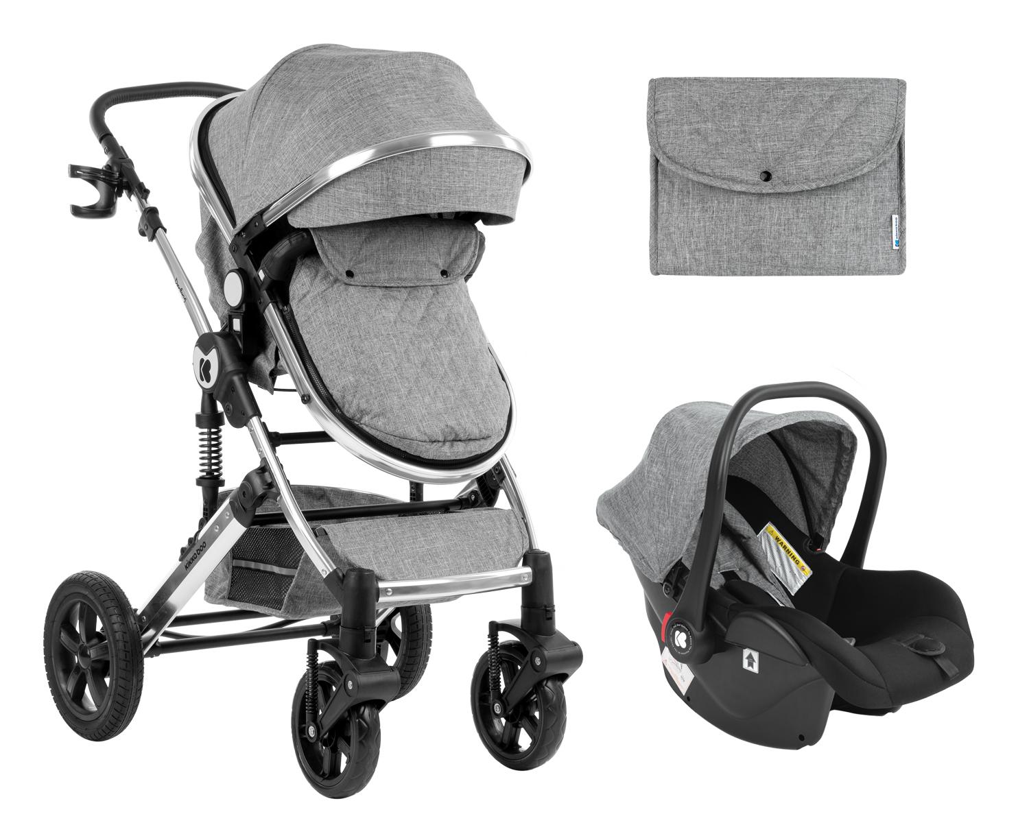 Комбинирана количка 3 в 1 с трансф.седалка Darling Dark Grey 2020 KIKKABOO