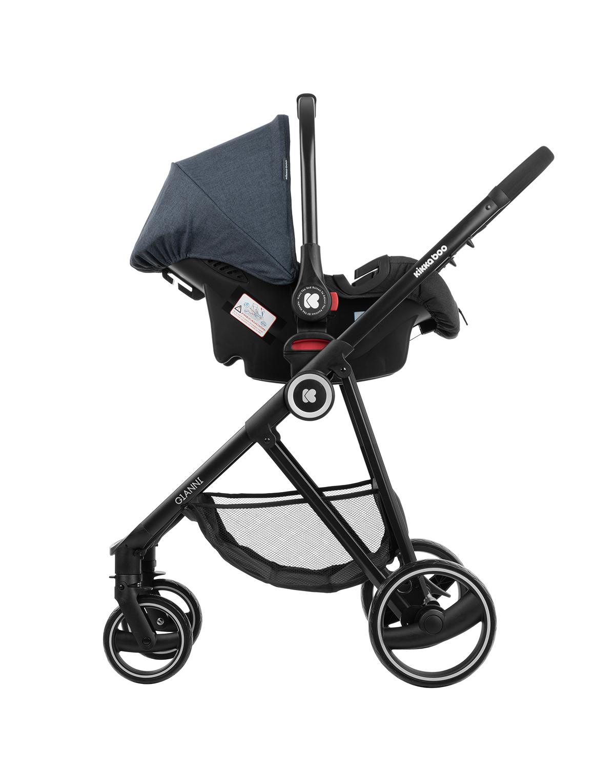 Комбинирана количка 3 в 1 с трансф.седалка Gianni Navy KIKKABOO - Image 5
