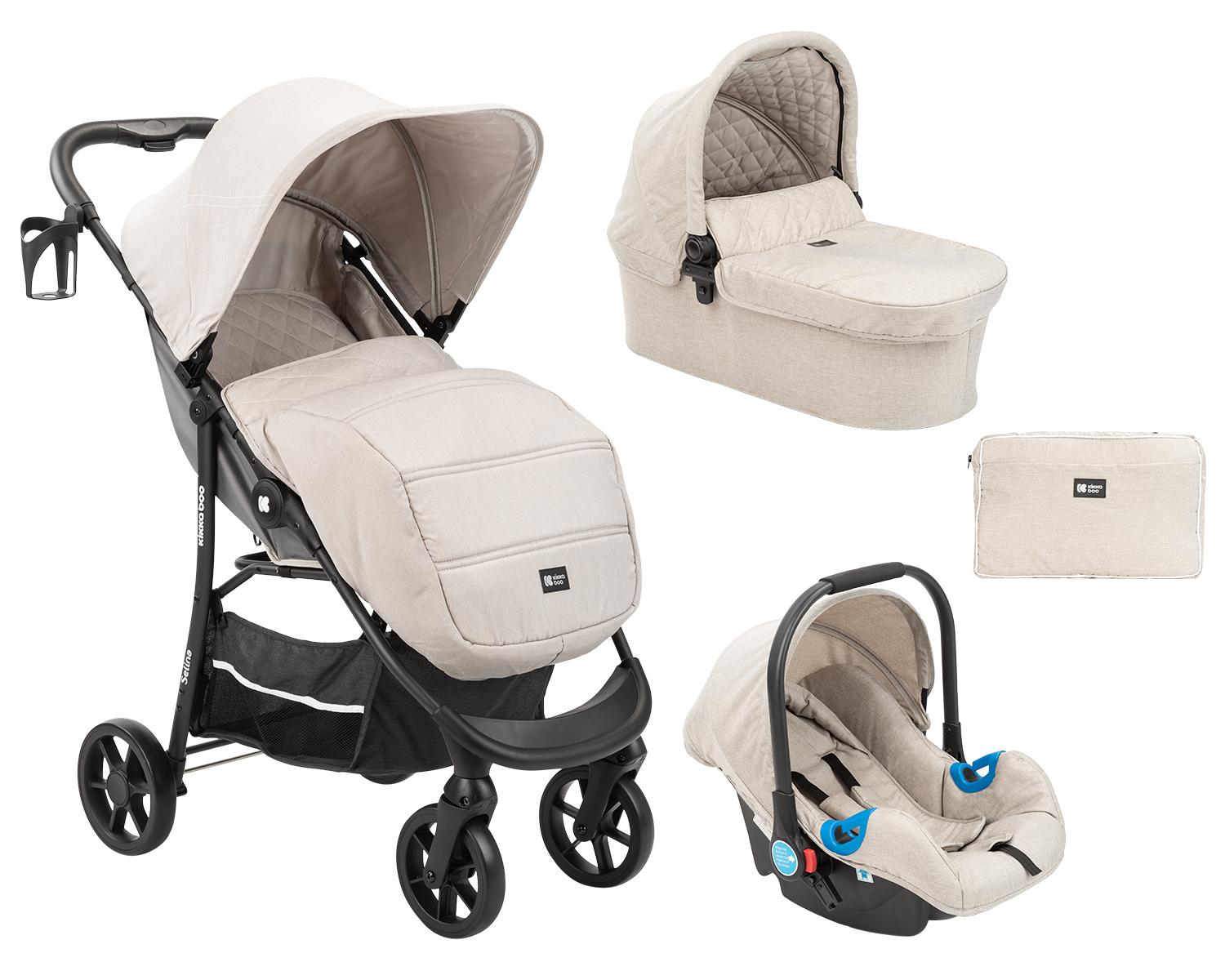 Комбинирана количка 3 в 1 Selina Light Beige KIKKABOO