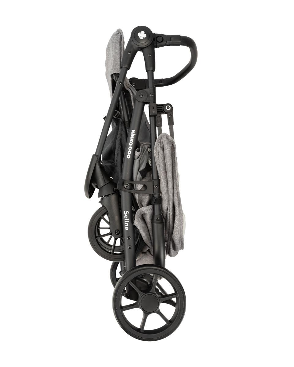 Комбинирана количка 3 в 1 Selina Light Grey KIKKABOO - Image 16