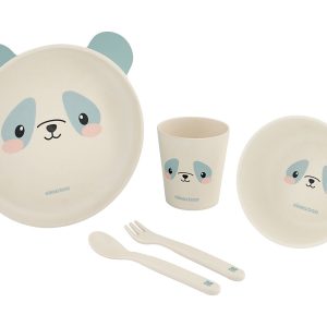 Сет за хранене бамбук Panda Blue KIKKABOO