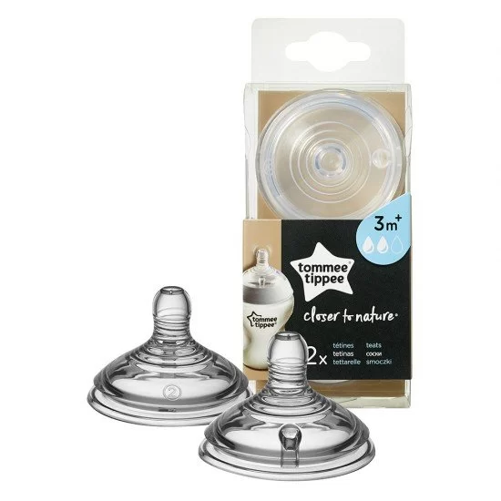 Биберони Easi-Vent Medium 2 капки 3м+ 2 бр. 42112251 TOMMEE TIPPEE