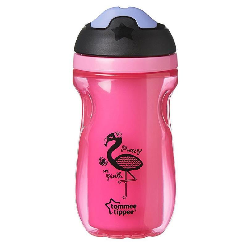 Неразливаща се термо чаша с твърд накрайник 260 мл. 12+м РОЗОВ TT 44703097 TOMMEE TIPPEE
