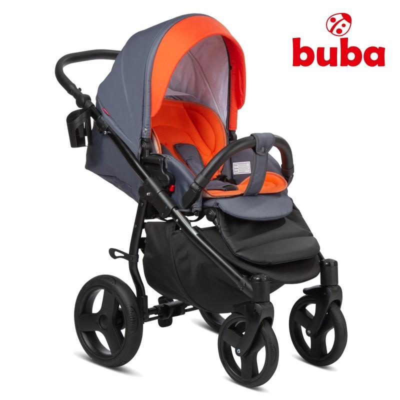 Бебешка количка 3в1 Bella 713 Pewter-Orange BUBA - Image 4