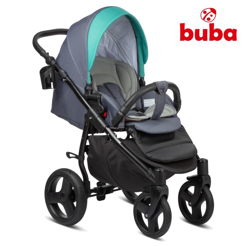 Бебешка количка 3в1 Bella 755 Pewter-Green BUBA - Image 4
