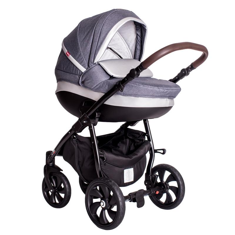 Бебешка количка Estilo 930 3 в 1 Тъмносива BUBA - Image 2
