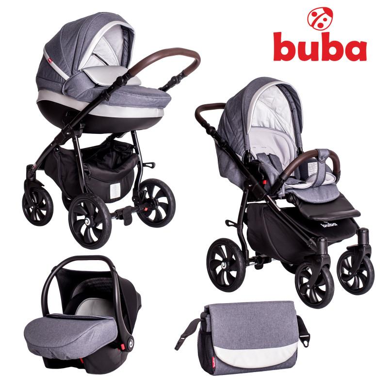 Бебешка количка Estilo 930 3 в 1 Тъмносива BUBA