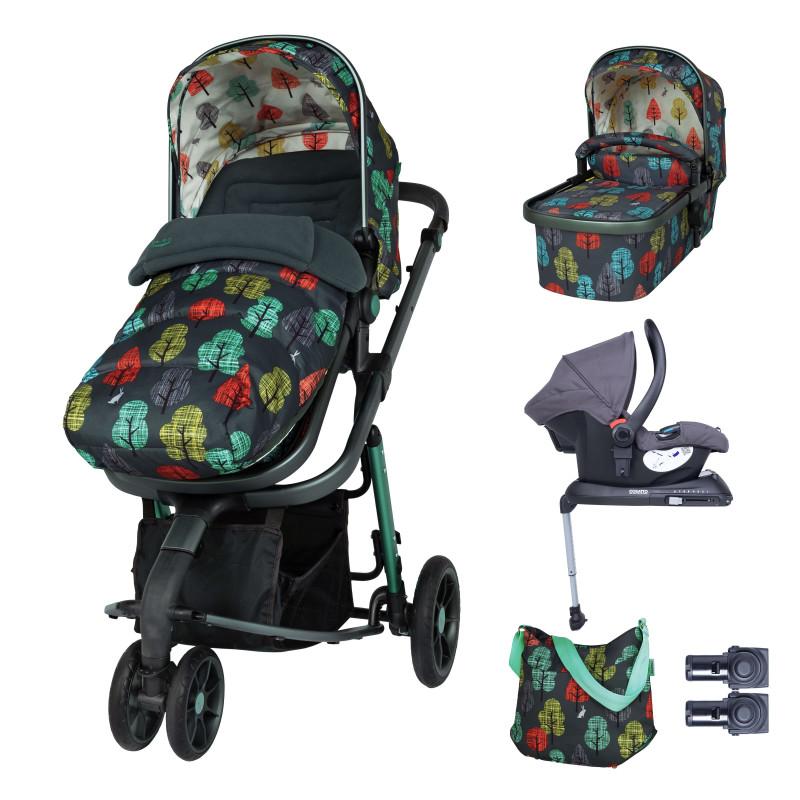 Комплект количка Giggle 3 Hare wood 5в1 i-Size база и чувалче за крака COSATTO