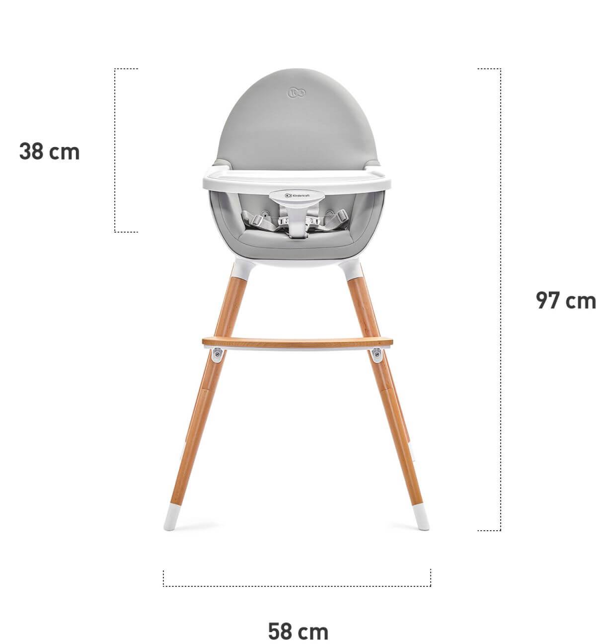 Столче за хранене 2 в 1 FINI Сив KinderKraft - Image 2