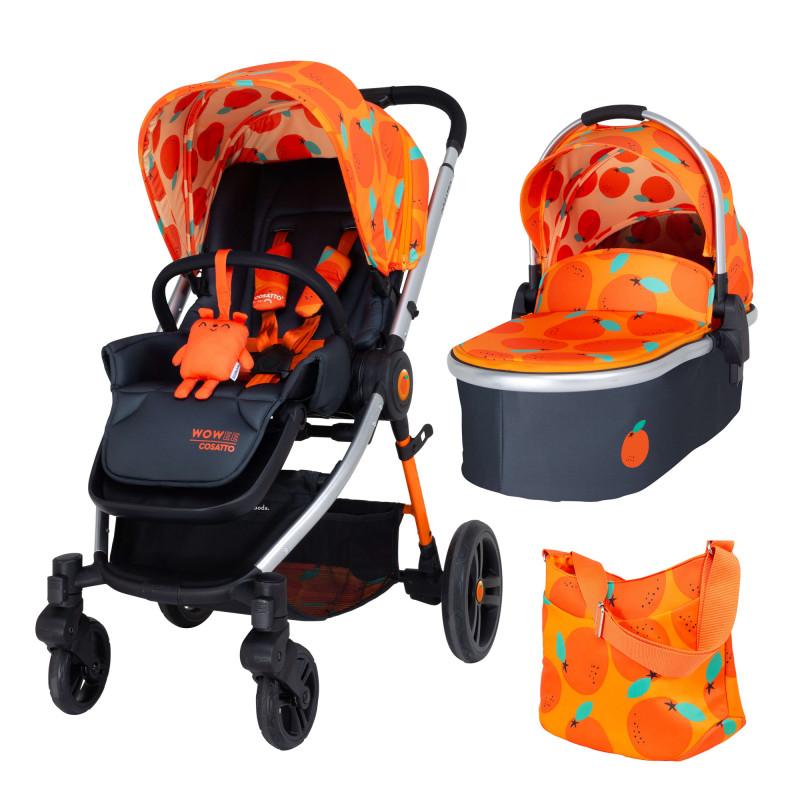 Бебешка количка 2в1 CT4520B WOWEE So Orangey + чанта COSATTO