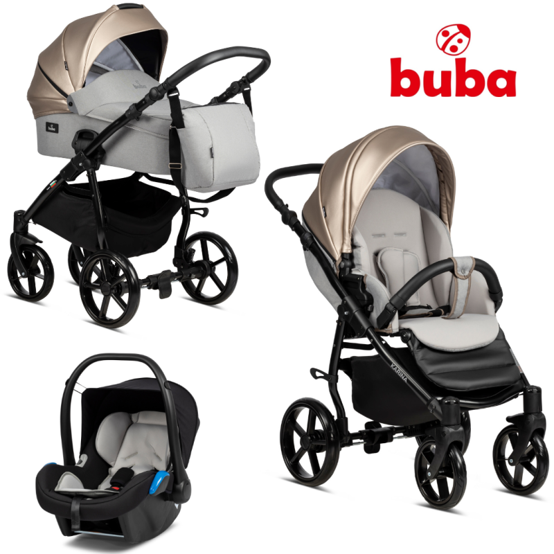 Бебешка количка Karina 3в1 252 Warm Grey BUBA