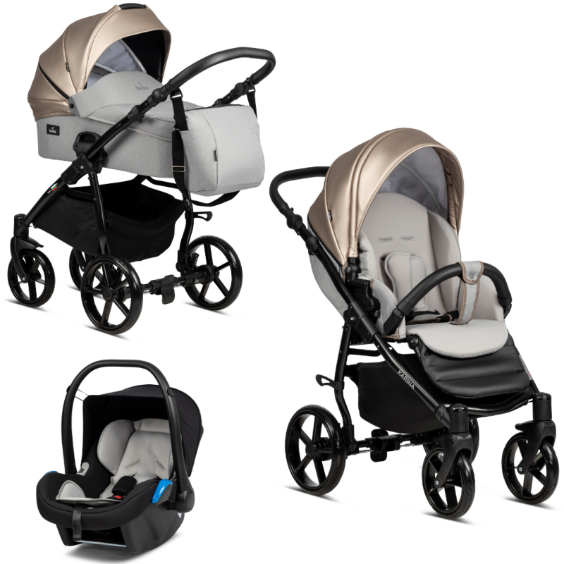Бебешка количка Karina 3в1 252 Warm Grey BUBA - Image 8