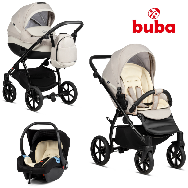 Бебешка количка Zaza 3в1 229 Cream BUBA